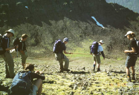 Rope work lessons were a regular feature during the expedition.