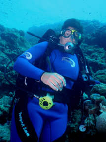 Cpl Nikki Gilbert underwater
