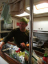 Transglobe Leg 7/Lt Gary Taylor in the galley