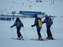 Dragon Snowplough/The Ski Tourers set off - up the hill !!