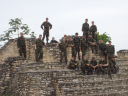 Belize/The team at Caracol  the Mayan ruins.