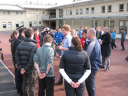 Cadet 150 Lesotho/Prince Harry meets some of the expedition members during the final training event in South Wales.