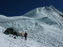 Makalu Barun/Camp 1 among the ice at  6200m