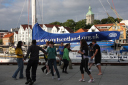 Norway Challenge/Scottish dancing on the Quayside in Stavanger