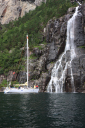 Norway Challenge/Sailing under the waterfall, Norwegian Fjords