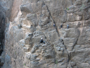 Jinn Badiya/Zip lining across the gorge at Snake Canyon via ferrata