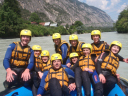 Iron Mountain (Tiger)/All participants in one raft on the river Inn