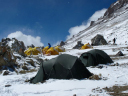 White Sentinel Tiger/Camp Colera 6000m (tents in the snow)