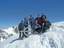 Blue Innsbruck/The whole team on the summit of the Fluchtkogel on day 5