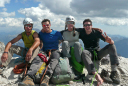 Blue Dolomite/Andy Nelson, JUO James Coates, Capt Noakes, Ocdt James Smith on summit of Punta Penia
