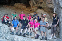 Northern Emulous/The SUOs hillwalking group in one of the caves along the route of the Ardeche Gorge