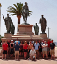 Northern Corse/Group at the Napoleon Bonaparte monument in the main square in Ajaccio