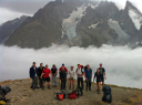 Northern Alpine Wanderer/Cloud well below the group as they make their way into Italy