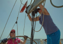 Broad Reach/Fixing the main halyard
