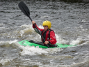 Viking Challenge/Cpl Tom Norbury paddling hard down stream