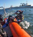 Northern Gibraltar Stallion/Pte Kenyon exiting the Rhib for a dive