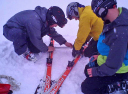 Northern Alpine Snow/SF3 group building a improvised stretcher