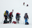 Ama Denali/1st rope team pulking on Ski Hill