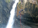 Tiger Ventura Nowshera/Cdt Sjt Mascarenhas abseils in the canyon
