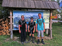 Llandovery Slovenia Dragon/Cadets Euan Cox, Ted Drinkall and Alex Pilkington after hard days walk