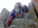Alpine Wanderer/The lead instructor LCpl Miceli & Ocdts Hawes & Rees enjoying a climb 