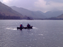 Sharp Edge/Intrepid canoeists on Ullswater prior to paddling to Brougham Castle