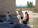 Peninsular Cadet /Cleaning memorial at Salamanca