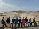 Tiger Venturer Icelandic Explorer/The group in front of a fumarole