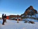 Dragon Firmin/Admiring Mt Kenya Summit from the Austrian Hut: Maj Laing, LCpls Balash& Withers