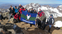 Northern Atlas/The victorious team on the top of Jebel Toubkal (4,167m)