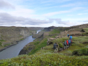 Blue Fara/Walking towards Dettifoss, about the Jkulsrgljfur canyon, also on the 5th day of walking