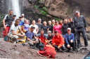 Dragon Toubkal/Group photo at waterfall
