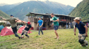 Dragon Aventura Peruana/Trojan Squadron vs Salcantay Guide Group, friendly game of football with the locals