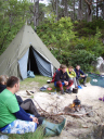 Knoydart Wilderness Open Canoe/Loch Morar Island campsite