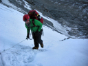 British Services Dhaulagiri Medical Research Expedition/Matt Howard on fixed ropes