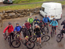 Northern Enduro/Novice group getting ready to set off from the Chalet