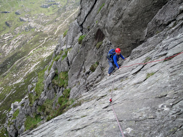 Knight's Move pitch on Grooved Arete, Tryfan